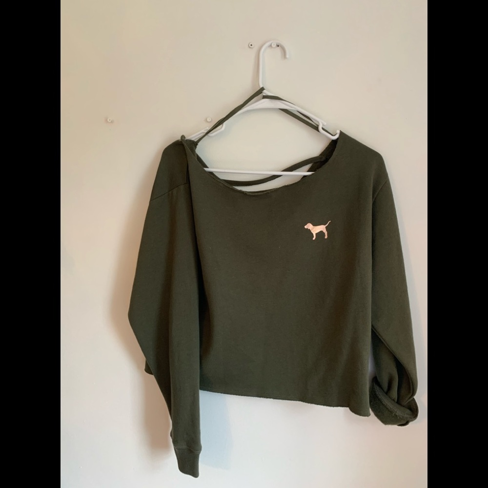 PINK green sweater